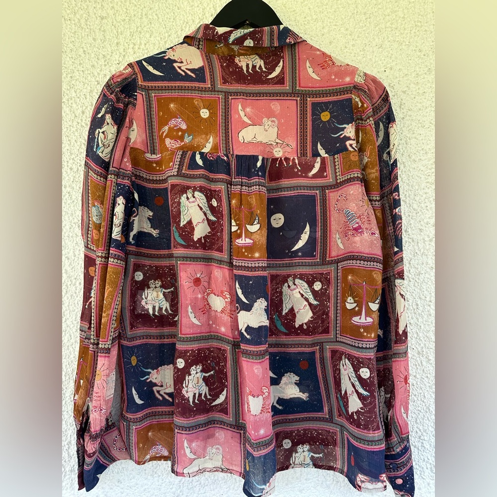 ⚡️RARE Sézane Tianna Astrology Zodiac Blouse - Picture 6 of 6